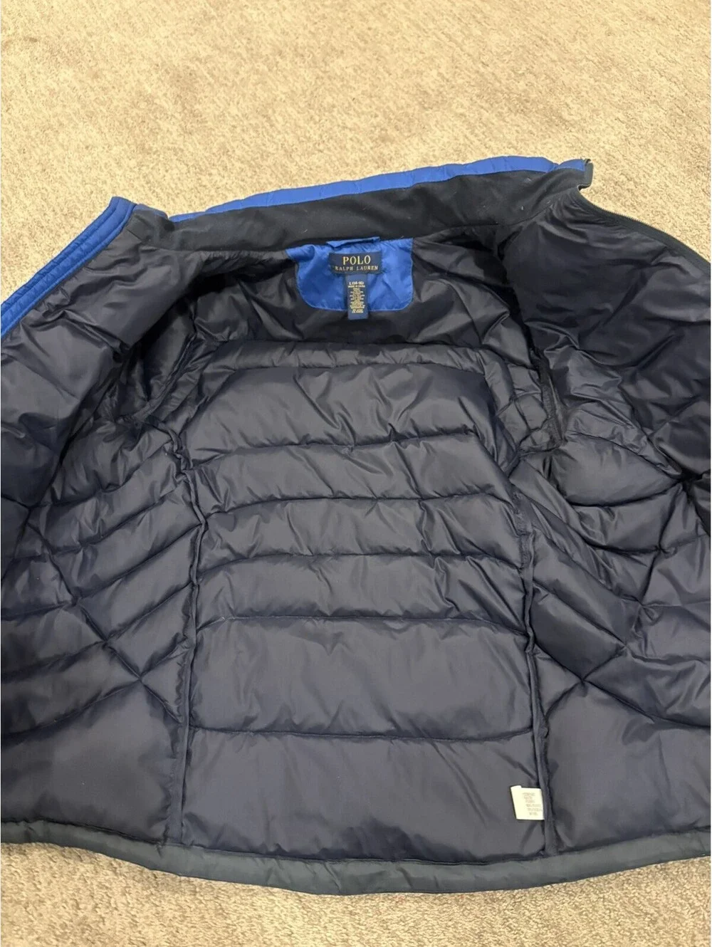 Polo Ralph Lauren Puffer Down Jacket Aviator Navy/Blue MSRP $135 L 14-16